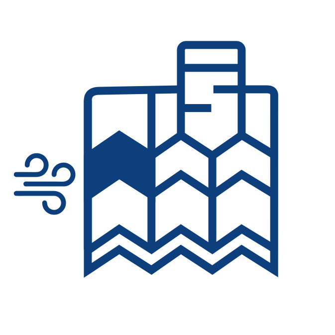 Dakpannen - Bitumen - Lood - zink - B. Albers Dakwerken - Icoon stormschade cirkel